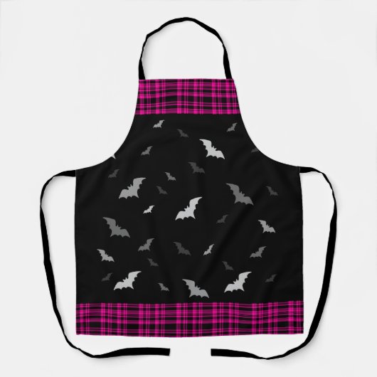 Geitic Vampire Bats Pset Black & Pink Apron Schort (Voorkant)