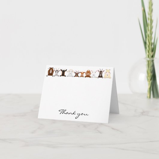 Geitje Dank je kaarten Notitiekaartje (Voorkant)