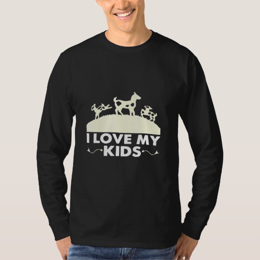 Geitje ik hou van mijn Kinder geit T-shirt (Voorkant)