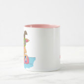 Geitje in een Flamingo Float - Koffie Mok (Midden)