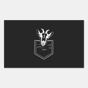 Geitje in een zak Logo grappige geit Rechthoekige Sticker