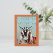 Geitje met mooie kunst briefkaart (Staand voorkant)