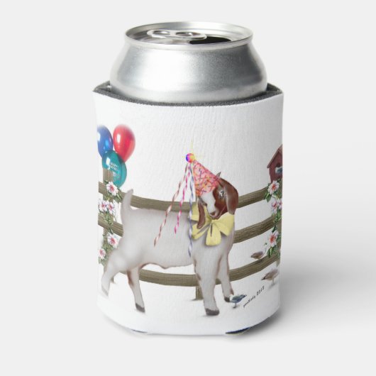 Geitje met verrassingsbericht onderaan blikjeskoeler (Blikje Achterkant)