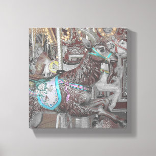 Geitje op de Merry-GoRound Canvas Afdruk