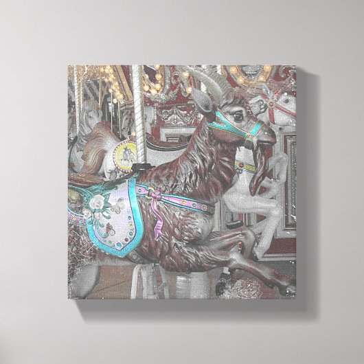 Geitje op de Merry-GoRound Canvas Afdruk (Voorkant)