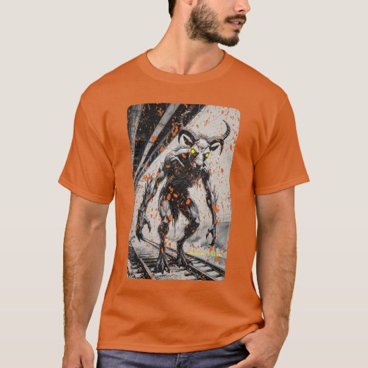 Geitman Cryptid CCTV Glitch Horror Waarneming jong T-shirt (Voorkant)