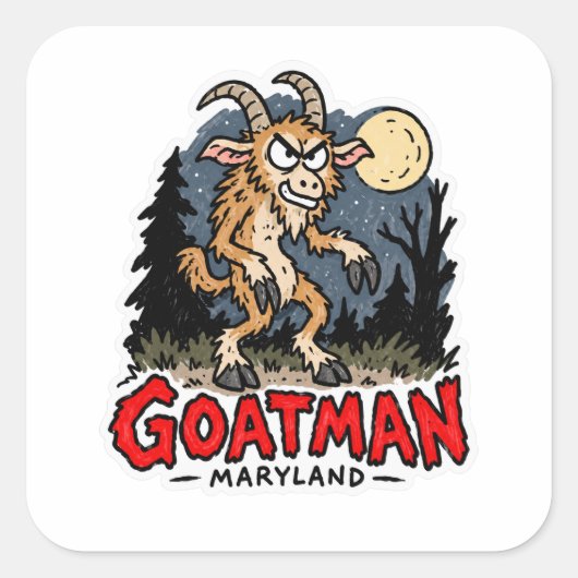 Geitman Maryland Cryptid Sticker (Voorkant)