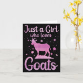 Geitontwerp voor vrouwen meisjes Dwerggeit boer Ge Kaart (Gele Bloem)