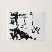 Geitsteen Vietnamees Chinees jaar Zodiac Puzzle Legpuzzel (Horizontaal)