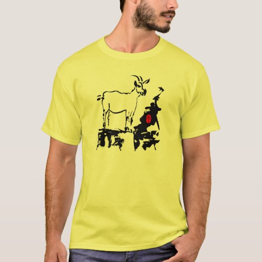 Geitsteen Vietnamese Chinees T-shirt Zodiac Mannen (Voorkant)
