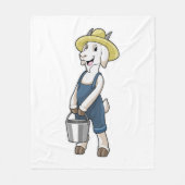 Geitte als boer met Bucket Fleece Deken (Voorkant)