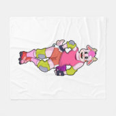 Geitte als gealigneerde Skater met gealigneerde Sc Fleece Deken (Voorkant (Horizontaal))