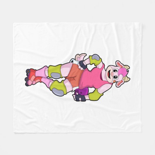 Geitte als gealigneerde Skater met gealigneerde Sc Fleece Deken (Voorkant (Horizontaal))