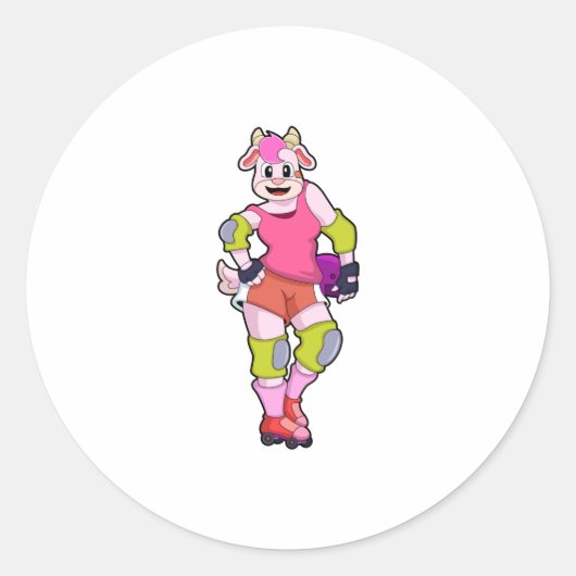 Geitte als gealigneerde Skater met gealigneerde Sc Ronde Sticker (Voorkant)