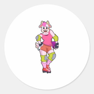 Geitte als gealigneerde Skater met gealigneerde Sc Ronde Sticker