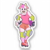 Geitte als gealigneerde Skater met gealigneerde Sc Sticker (Voorkant)