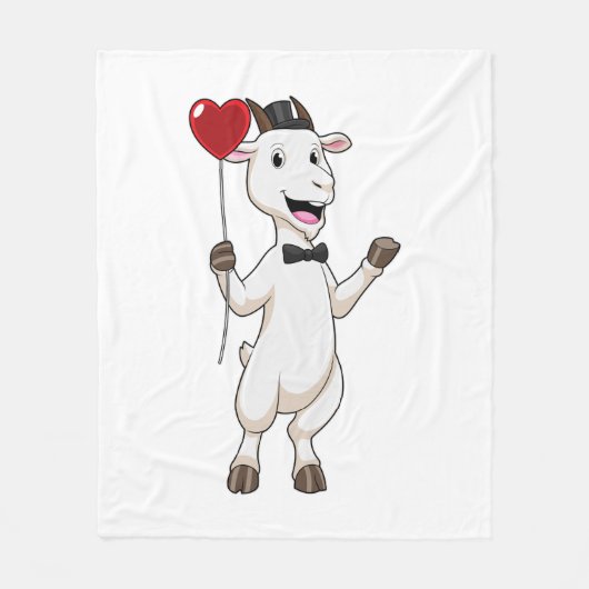 Geitte als Groom met Heart Balloon Fleece Deken (Voorkant)