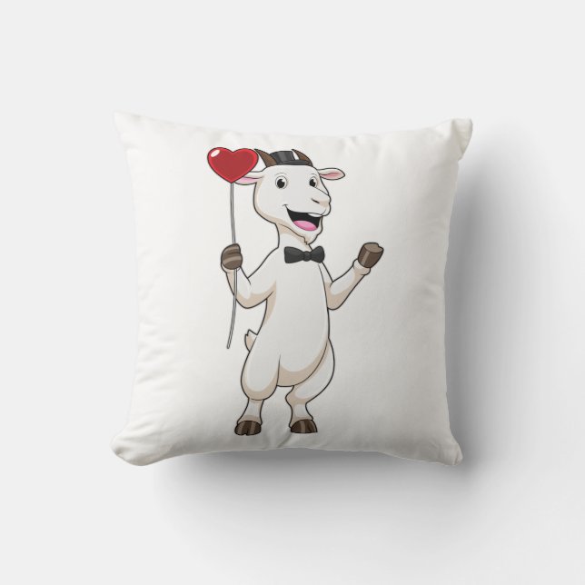 Geitte als Groom met Heart Balloon Kussen (Voorkant)