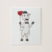 Geitte als Groom met Heart Balloon Legpuzzel (Verticaal)