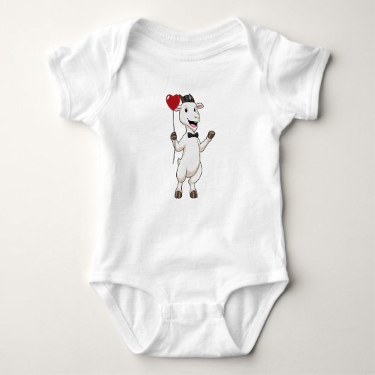 Geitte als Groom met Heart Balloon Romper (Voorkant)
