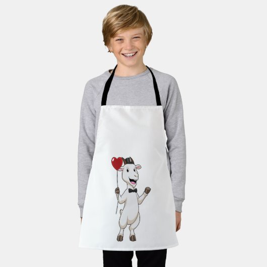 Geitte als Groom met Heart Balloon Schort (Gedragen)