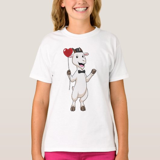 Geitte als Groom met Heart Balloon T-shirt (Voorkant)