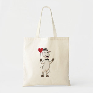 Geitte als Groom met Heart Balloon Tote Bag