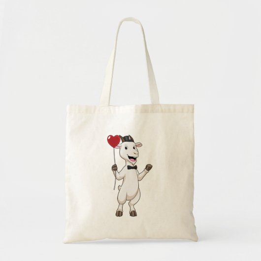 Geitte als Groom met Heart Balloon Tote Bag (Voorkant)