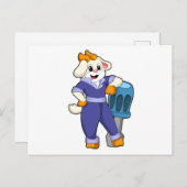 Geitte als mechanisch met schroevendraaier briefkaart (Voorkant / Achterkant)