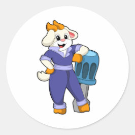 Geitte als mechanisch met schroevendraaier ronde sticker