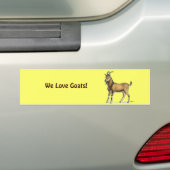 Geitte: bruin bumpersticker (Op auto)
