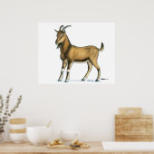 Geitte: bruin poster (Keuken)
