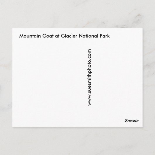 Geitte in Glacier National Park Briefkaart (Achterkant)