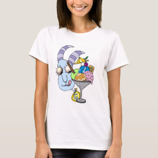 Geitte met ijsschuimer t-shirt