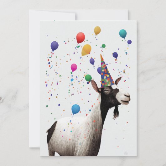 Geitte met Pet van partij Vat Wenskaart Bedankkaart (Voorkant)