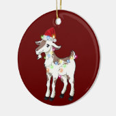 Geitte met Petten kerstmis Keramisch Ornament (Links)