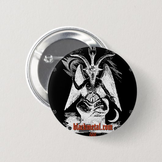 Geitte van Mendes Black Round Button (Voorkant /achterkant)