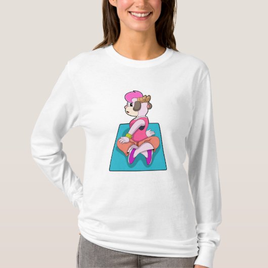 Geitte Yoga op Yoga mat T-shirt (Voorkant)