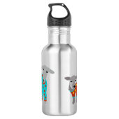 Geitten die pyjama's illustreren op persoonlijke t waterfles (Achterkant)