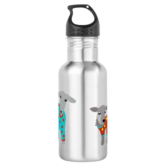 Geitten die pyjama's illustreren op persoonlijke t waterfles (Achterkant)