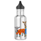 Geitten die pyjama's illustreren op persoonlijke t waterfles (Links)