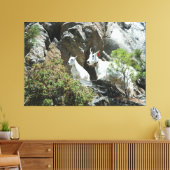 Geitten en Kind in berggebieden - Fotografie in wi Canvas Afdruk (Insitu (Woonkamer))