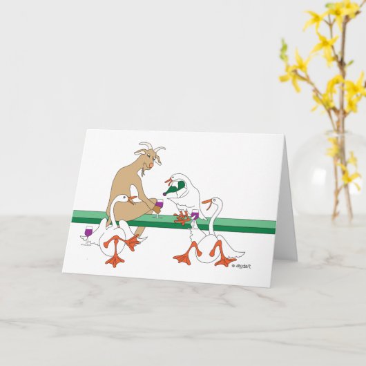 Geitten, ganzen en wijn kaart (Gele Bloem)