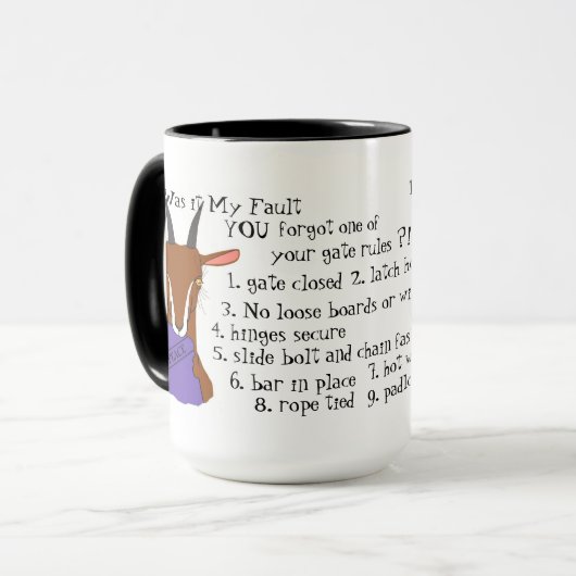 Geitten, grappige geiten, toggenburg, sannen mok (Voorkant links)