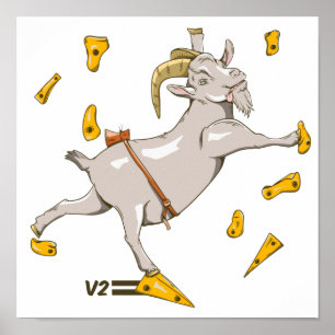 Geitten in een klimgymzaal poster