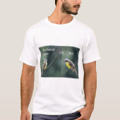 gejaagd of niet-gejaagd vogel met rugpix t-shirt (Voorkant)