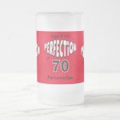 Gejaard aan Perfectie bij 70 | 70e verjaardag Matglas Bierpul (Center)