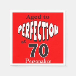 Gejaard aan Perfectie bij 70 | 70e verjaardag Servetten