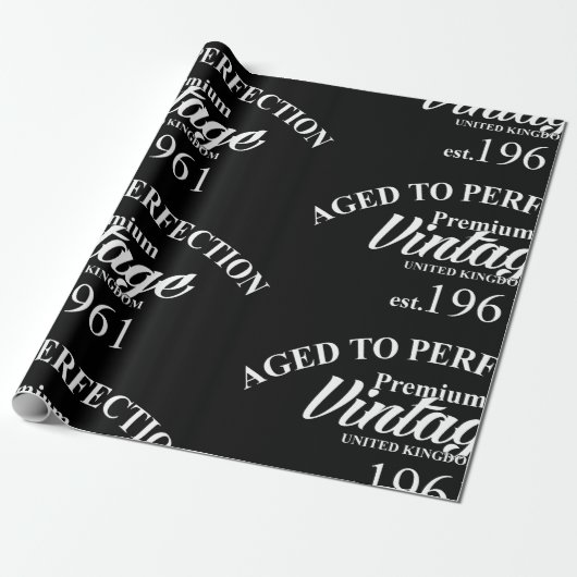 Gejaard tot perfecte  1961 cadeaupapier (Uitgerold)