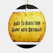 Gejaard tot perfecte 40e geboortedag keramisch ornament (Links)